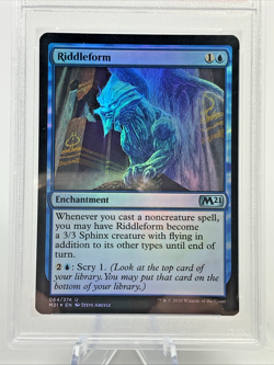 PSA 9 FOIL - RIDDLEFORM - Core Set 2021 - MTG Magic the Gathering Card Slab - Image 3