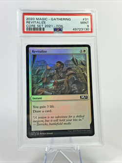 PSA 9 FOIL - REVITALIZE - Core Set 2021 - MTG Magic the Gathering Card Slab - Image 1