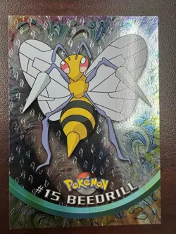 Beedrill #15 TOPPS Pokemon Card Black Label - Textured Foil NM- - Image 1
