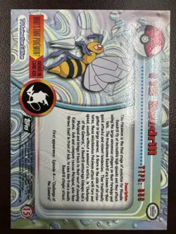 Beedrill #15 TOPPS Pokemon Card Black Label - Textured Foil NM- - Image 2