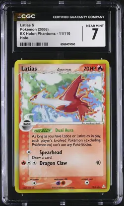 CGC 7 Latias 2006 EX Holon Phantoms 11/110 Holo Pokemon Card - Image 1