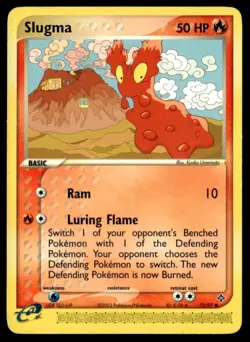 Slugma 72/97 Dragon Common English Pokemon Card - Image 1