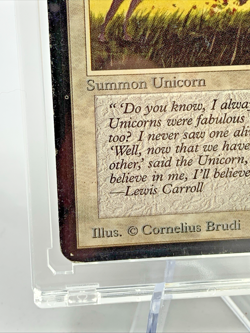VINTAGE ALPHA - Pearled Unicorn MTG Magic the Gathering Card in Magnetic Holder - Image 3