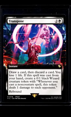 MTG Magic The Gathering FIC Final Fantasy Commander Extended Art #119 Transpose - Image 1