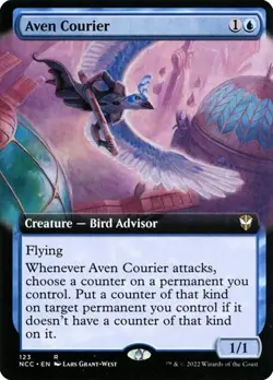 Aven Courier - Extended Art NCC NM MTG - Image 1