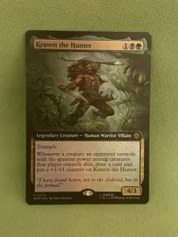 Kraven The Hunter Extended Art Foil 0273 Marvel’s Spider-Man Magic MTG SPM EN NM - Image 1