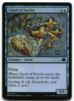MTG Cloud of Faeries FOIL C Dominaria Remastered 43 LP - Image 1