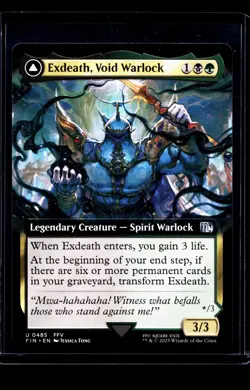 MTG Magic The Gathering FIN Final Fantasy Extended Art #485 Exdeath Void Warlock - Image 1