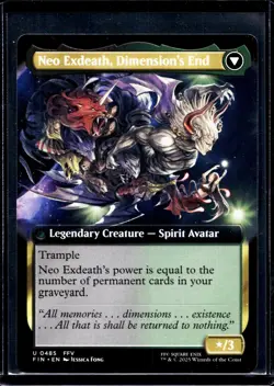 MTG Magic The Gathering FIN Final Fantasy Extended Art #485 Exdeath Void Warlock - Image 2