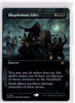 Foil Blasphemous Edict Foundations 382 LP x1 MTG Magic: the Gathering - Image 1