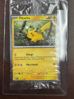 Pikachu NM SEALED Snowflake STAMPED Holiday Calendar 2025 025/165 Pokemon 151 - Image 1