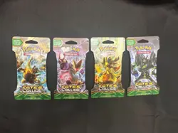 Pokemon Fates Collide Sleeved Booster Pack COMPLETE ART SET - 4 Packs SEALED - Image 1