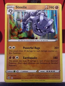 Steelix 139/264 Fusion Strike Holo Rare Pokemon TCG 2021 VLP - Image 3