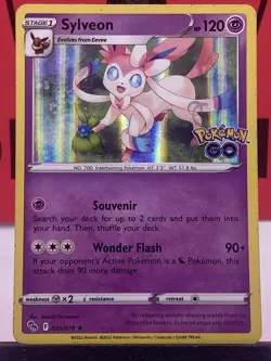 Sylveon 035/078 Pokemon GO Pokemon TCG Holo Rare 2022 LP - Image 3