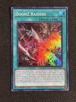 YuGiOh! - DoomZ Raiders DOOD-EN057 Super Rare 1st Edition Near Mint - Image 1