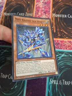 Yugioh Neo Kaiser Sea Horse SDWD-EN004 Super Rare 1st Edition Near Mint - Image 2