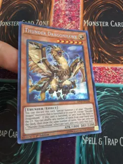 Yugioh Thunder Dragonhawk MP19-EN168 Prismatic Secret Rare 1st Edition Near Mint - Image 2