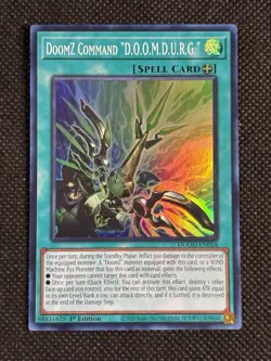 YuGiOh! - DoomZ Command "D.O.O.M.D.U.R.G." DOOD-EN058 Super Rare 1st Edition NM - Image 1