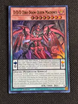 YuGiOh! - D/D/D Zero Doom Queen Machinex DOOD-EN003 Ultra Rare 1st Edition NM - Image 1