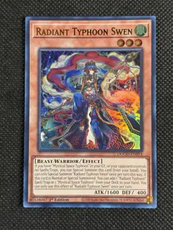 YuGiOh! - Radiant Typhoon Swen DOOD-EN014 Ultra Rare 1st Edition Near Mint - Image 1