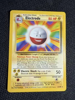 Pokemon TCG Electrode Base Set 21/102 Regular Card - Image 1