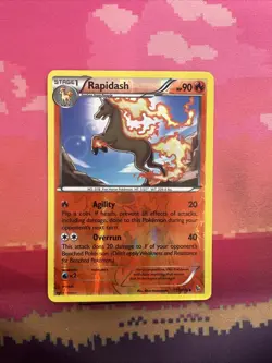 Pokemon Card Rapidash Flashfire Reverse Holo 15/106 Near Mint - Image 1