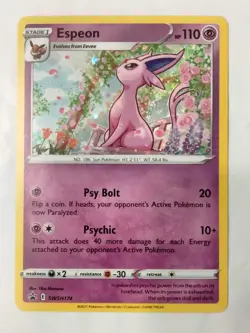 Espeon SWSH174 SWSH: Sword & Shield Promo Cards Holo NM - Image 1