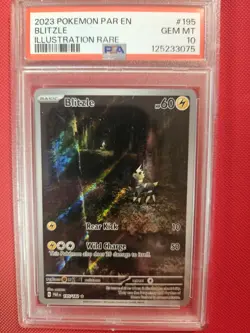 PSA 10 Pokemon Blitzle Illustration Rare Card Paradox Rift 195/182 PSA 10 - Image 1