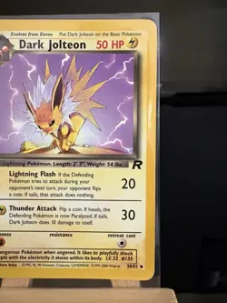 DARK JOLTEON - 38/82 Team Rocket LP/MP - Regular Uncommon - Pokemon TCG Card - Image 3