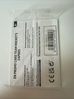 Pokemon TCG Team Rockets Zapdos GameStop Promo Card 070/182 New Sealed - Image 2