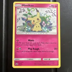 Mimikyu Promo SM163 Team Up Blister Pokemon Card Sun & Moon Holo NM - Image 1