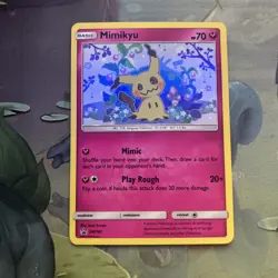 Mimikyu Sun & Moon Black Star Promo SM163 Holo Pokemon TCG Card - Image 1