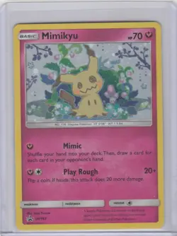 Mimikyu Sun & Moon Black Star Promo SM163 Holo Pokemon TCG Card - Image 1