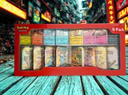 Costco 2x Pokemon Prismatic Evolutions 8 Mini-Tins with Promo Cards Sealed - Image 1