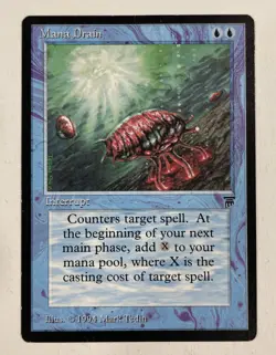Mana Drain Legends LP Light Play MTG Magic The Gathering A - Image 1