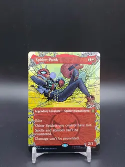 Spider-Punk FOIL Borderless Spider-Man NM MTG - Image 1