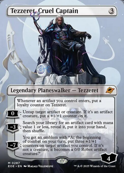 Tezzeret, Cruel Captain - Borderless Alt Art - EOE (M0287) Mythic Rare EN NM MTG - Image 1