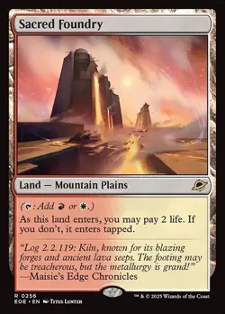 Sacred Foundry - EOE 0256 - Rare NM - English - MTG Land - Image 1