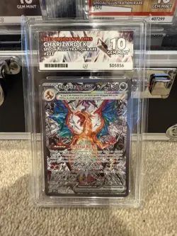 Pokemon TCG Charizard EX Obsidian Flames 223/197 Sir Ace Graded 10 - Image 1