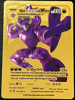 Grimmsnarl Vmax Premium Gold Foil Fan Art Vinyl Textured Pokemon - Image 1
