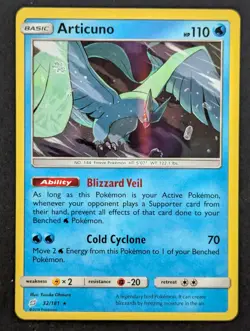 Pokemon 2019 Sun and Moon Team Up Holo Rare #32/181 ARTICUNO - NM - Image 1