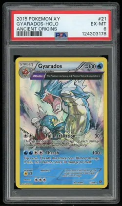 2015 Pokemon XY Gyarados 21/98 Ancient Origins EX-MT PSA 6 - Image 1