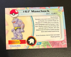 1999 Topps Pokemon Blue Logo TV Animation Edition Maschock #67 - Image 2