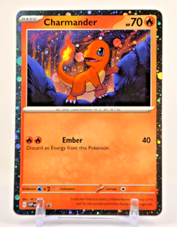 Pokemon TCG Black Star Promo Charmander 047 (Cosmos Holo) Scarlet & Violet - Image 1