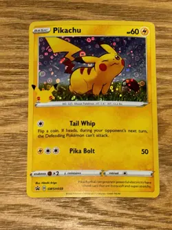 Pokemon TCG Pikachu SWSH039 General Mills Holo Black Star Promo NM - Image 1