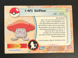 1999 Topps Pokemon Blue Logo TV Animation Edition Foil Giflor #45 - Image 2