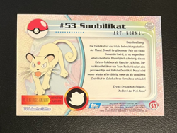 1999 Topps Pokemon Blue Logo TV Animation Edition Foil Snobilikat #53 - Image 2