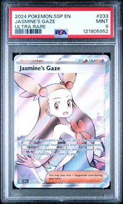 2024 POKEMON SSP EN-SURGING SPARKS JASMINE'S GAZE #233 PSA 9MINT - Image 1