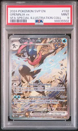 2024 POKEMON SVP EN-SV BLACK STAR PROMO #132 GRENINJA EX PSA 9 - Image 1