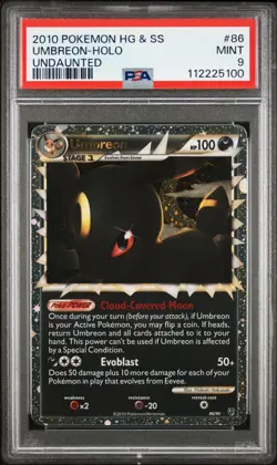 2010 POKEMON UNDAUNTED UMBREON PRIME #86 ULTRA RARE PSA 9 MINT #112225100 - Image 1